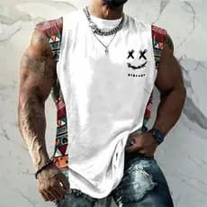 2026 Moda transfronteiriça masculina sem mangas com estampa 3D Ruffian bonito colete sem mangas personalizado com fotos
