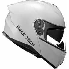 CAPACETE RACE TECH SIGNAL ARTICULADO ROBOCOP BRANCO BRILHANTE WHITE NOVO LANÇAMENTO TOP