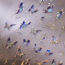 Adesivos de Unhas com Borboletas 5D, Adesivos de Unhas Azuis, Adesivos de Unhas com Estrelas Douradas para Mulheres, Dec