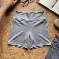 Short Suplex Feminino Cintura Alta Short Meia Coxa Academia Moda Fitness para Treino e Caminhada