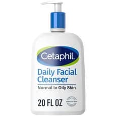 Cetaphil Sabonete Facial, Limpador Diário para Pele Sensível, Mista a Oleosa, 20 oz, Espuma Suave, Sem Sabão, Hipoalergê