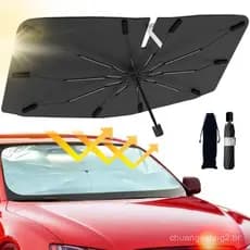 Guarda-sol para Para-brisa 2026, Guarda-sol Dobrável para Carro com Bloqueio UV para Janela Frontal do Carro (Proteção c