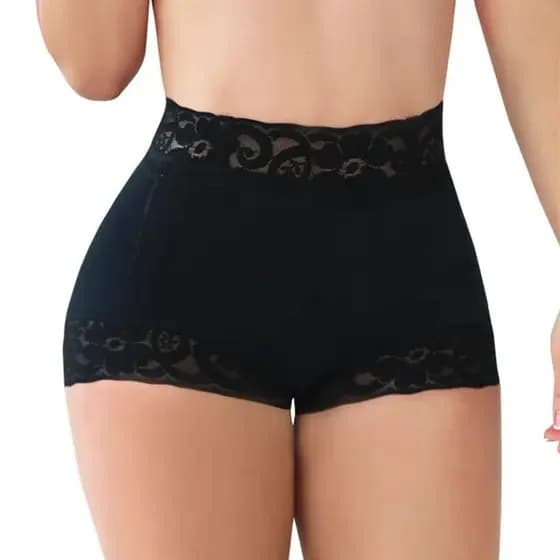 Calcinha Modeladora de Cintura Alta 2OZO VX9G com Renda Sem Costura, Modeladora de Corpo, Controle Abdominal.