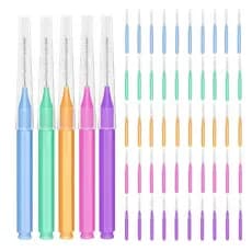 ACDD 100 Escovas de Dente para Limpeza Interdental, Cabeça de Fio Dental, Ferramenta de Higiene Oral