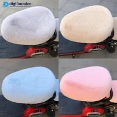 DGF Selim De Bicicleta Elétrica De Pelúcia Macio Capas De Assento Almofada De Ciclismo Confortável F3R8