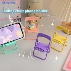 [WillbehotB] Suporte Para Celular Em Formato De Mini Cadeira Portátil Fofo Colorido Banco Dobrável Ajustável De Mesa Tel