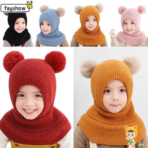 Chapéu De Malha FAYSHOW Moda Xale De Uma Peça Outono E Inverno Chapéus Quentes