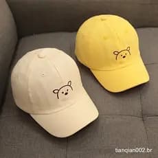 Bordado De Primavera E Outono Para Meninas Urso Fofo Boné De Basebol Hipster Modelo Baby Visor Cap