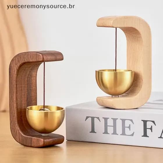 # yuece Campainha Autoadesiva Estilo Japonês/Sinos De Vento De Madeira Dopamina/Decoração De Porta De Casa De Colisão De