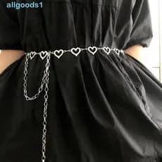 Corrente De Cintura De Coração ALLGOODS , Joias Corporais De Strass Com Borla , Vestidos De Barriga De Biquíni De Metal