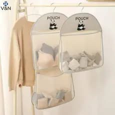 (V & N) Saco De Malha De Armazenamento Multicamadas Economize Espaço Sacos Sos De Grande Capacidade Guarda-Roupa Pendura