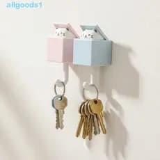 Gancho De Gato De Desenho Animado ALLGOODS , Autoadesivo Bonito Sem Perfuração Chave De Plástico Que Economiza Espaço ,
