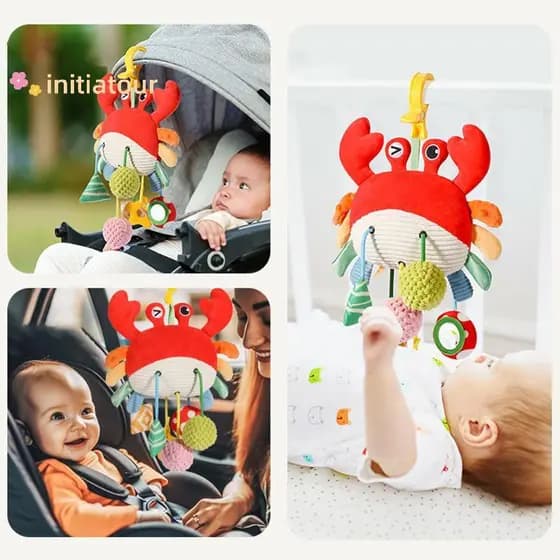 [Init-t] 1 Peça Nova Cama De Bebê Pendurada Brinquedo Com Cordão Para Carrinho Recém-Nascido Fofo Animal Brinquedos Educ