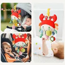 [Init-t] 1 Peça Nova Cama De Bebê Pendurada Brinquedo Com Cordão Para Carrinho Recém-Nascido Fofo Animal Brinquedos Educ