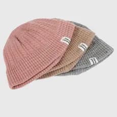 LANFY Chapéu De Malha Vintage Moderno De Lã Cor Sólida Circunferência Da Cabeça Grande Gorro Feminino