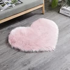 Amor tapete de lã falsa tapete de pele sintética quarto jóias tapete misturado pelúcia tapete lavável