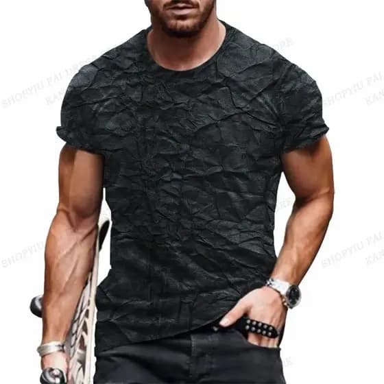 Camiseta camuflada masculina camuflada 3D impressa camiseta masculina moda gola redonda manga curta camiseta Casual ao a