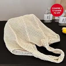 Bolsa de Crochê Feminina, Bolsa Tricot, Bolsa Oca, Bolsa de Praia de Verão, Bolsa Tricot Branca.