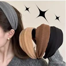 Faixas de cabelo largas para outono e inverno - acessórios vintage para meninas, acessórios de cabelo de aba larga.