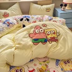 Classe A toalha dos desenhos animados bordado cama conjunto de quatro peças algodão puro algodão lençol colcha capa dorm