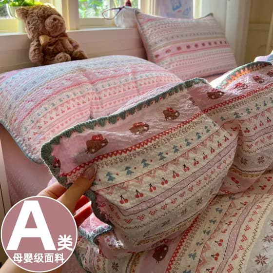 Classe A conjunto de quatro peças algodão puro cama colcha capa lençol colcha capa lençol dormitório estudante três