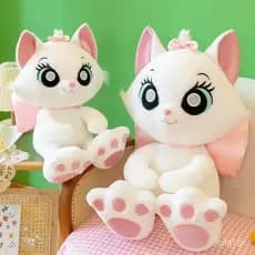 Gato de Pelúcia Marie 35cm/60cm – Presente de Dia dos Namorados, Decoração e Brinquedo para Meninas