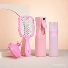 Conjunto De Cuidados Capilares De 4 Peças Pente De Cabelo + Frasco De Spray De Alta Pressão De 200 ML