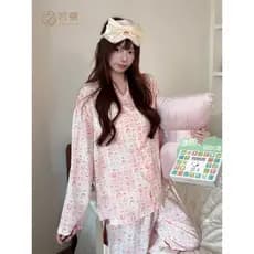 Gongdie [Light Soft] Pijama Snoopy Girl Outono Doce Desenho Animado Nuvem Algodão Manga Comprida Loungewear Desgaste Ext