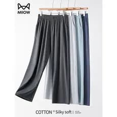 Gato calças de pijama masculinas verão puro algodão calças masculinas único tamanho grande pode usar exterior Casual cas