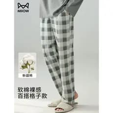Calças de pijama de gato calças masculinas de algodão puro verão meninos sozinhos estilo masculino pode usar fora estilo