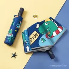 Guarda-chuva Seguro para Crianças da Escola Primária, Bonito para Meninas e Meninos, Totalmente Automático