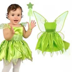 Vestido de Fada Elfo Verde para Meninas, Fantasia de Natal, Carnaval, Festa de Aniversário, Princesa