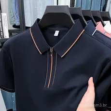 Camisa Polo de Manga Curta para o Verão, Camiseta Casual de Negócios para Homens, Camisetas de Alta Qualidade para Homen