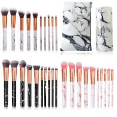 Mármore 10 conjunto de pincéis de maquiagem conjunto completo de pincéis de maquiagem ferramenta de beleza conjunto de p
