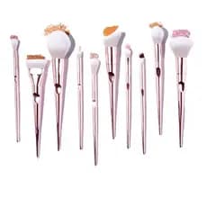 Novo 10 pçs pó haste conjunto de pincéis de maquiagem com pacote de pincéis conjunto completo ferramentas de beleza de m