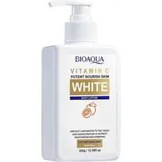 Loção Corporal Clareadora com Vitamina C BIOAQUA, Extrato de Laranja, 10x Antioxidante, Hidratante para a Pele de Todo o