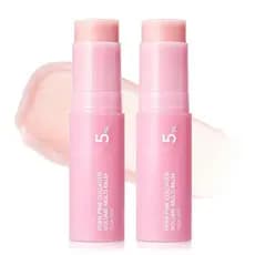 Bálsamo Multiuso em Bastão PDRN Pink Collagen Volume, Bálsamo Hidratante para Olhos, Base de Maquiagem e Bastão Hidratan