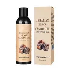 Óleo de Rícino Preto Jamaicano 100% Puro: Óleo de Massagem para Cuidado do Cabelo e Couro Cabeludo – Nutre Cabelos Secos