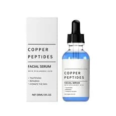 Sérum Facial com Peptídeos de Cobre e Ácido Hialurônico, Firmador, Reparador, Hidratante Profundo, Melhora a Firmeza e o