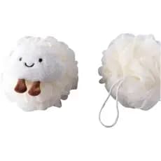 2 peças de esponja de banho macia para esfoliação, esponja de banho em formato de flor para limpeza do corpo, esponja de