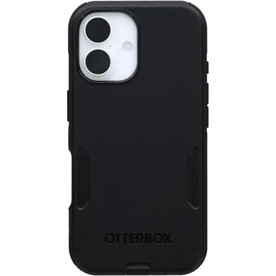 Capa OtterBox para iPhone 16 da Série Commuter - Preta, Fina e Protetora, de Dupla Camada, Absorvente de Impactos