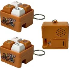 2 Peças Chaveiro Clicker Anti-stress de Teclado Estilo Brainrot Italiano, Chaveiro Clicker de Personagem de Meme com 4 B