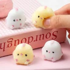 4 peças de Mini Squishies de Pintinho Taba, Brinquedos Squishy Fidget para Crianças, Lembrancinhas de Festa, Brinquedo d