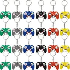 NSBELL 24PCS Chaveiros de Controle de Videogame em 6 Cores, Chaveiro de Controle de Videogame para Festas, Lembranças de