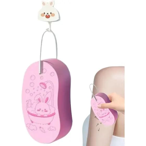 Esponja para Banho de Bebê – Absorvente 14x7x2.5cm |   Esponja de banho com corda e design de desenho animado |   Esponj