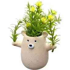 Vaso de Resina com Silhueta de Animal Artística para Mulheres - Vaso Criativo para Mesa para Pequenas Suculentas e Mini