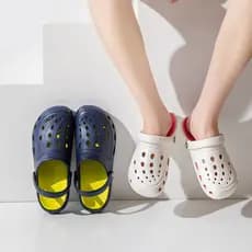 Estritamente selecionado legal diversão casal homens mulheres buraco sapatos de sola grossa verão ao ar livre Wear inter