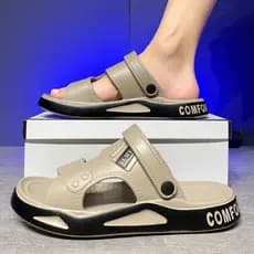 Sandálias Eva estilo masculino, sapatos de praia desodorantes de dupla utilização para dirigir sandálias casuais chinelo