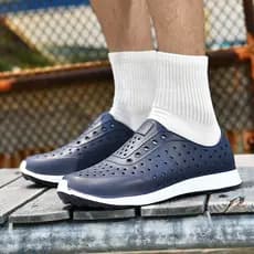 Sapatos de verão com buracos antiderrapantes à prova d'água respiráveis para homens e mulheres sapatos de praia Baotou