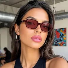 Óculos de sol pequenos quadrados bege femininos retrô óculos de sol exclusivos e elegantes